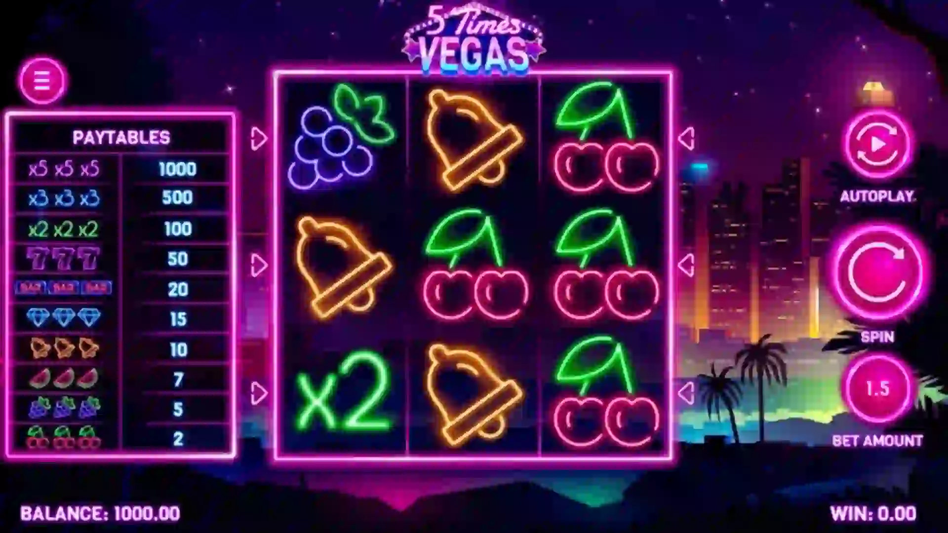 5 Times Vegas game